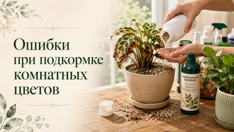 Ошибки при подкормке комнатных цветов