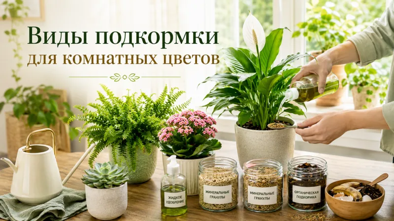 Виды подкормки для комнатных цветов