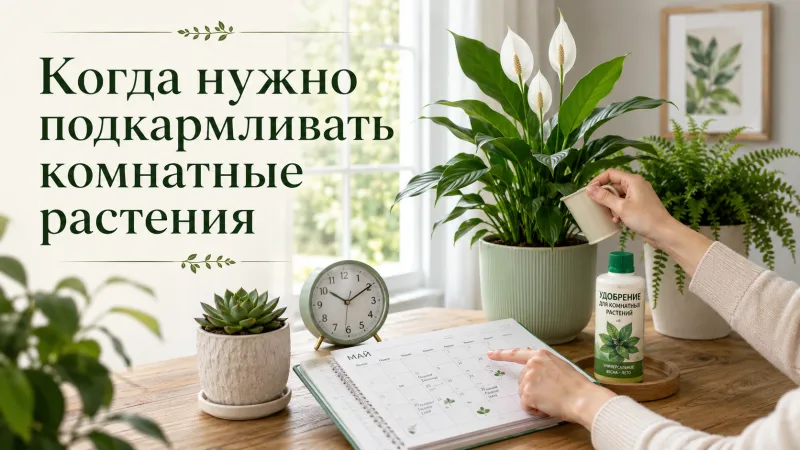 Когда нужно подкармливать комнатные растения
