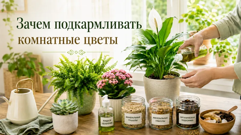 Зачем подкармливать комнатные цветы